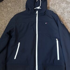 Men's Navy Jacket with White Accents